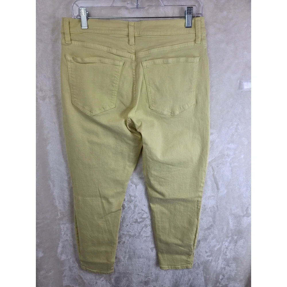 Lucky Brand Ava Crop Jeans‎ Yellow Mid Rise Size 12 31 7WP10518 Womens Denim